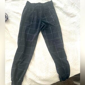 Black Checkered Jogger Pants- Albion